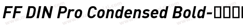FF DIN Pro Condensed Bold字体转换